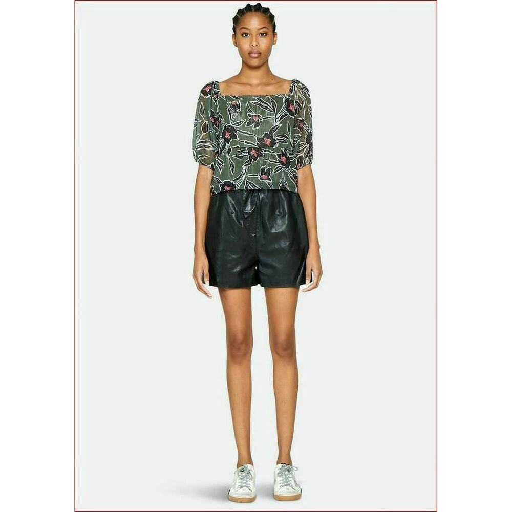 NWOT Walter Baker Bianca Floral Print Georgette Top Size Large